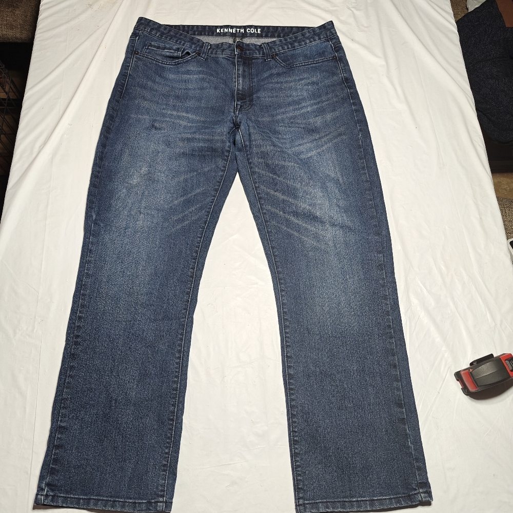 Kenneth Cole Men's Relaxed Fit Denim Jeans 36X30
